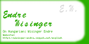 endre wisinger business card